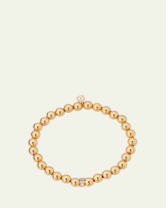 Eternity Heart Rondelle Bead Bracelet